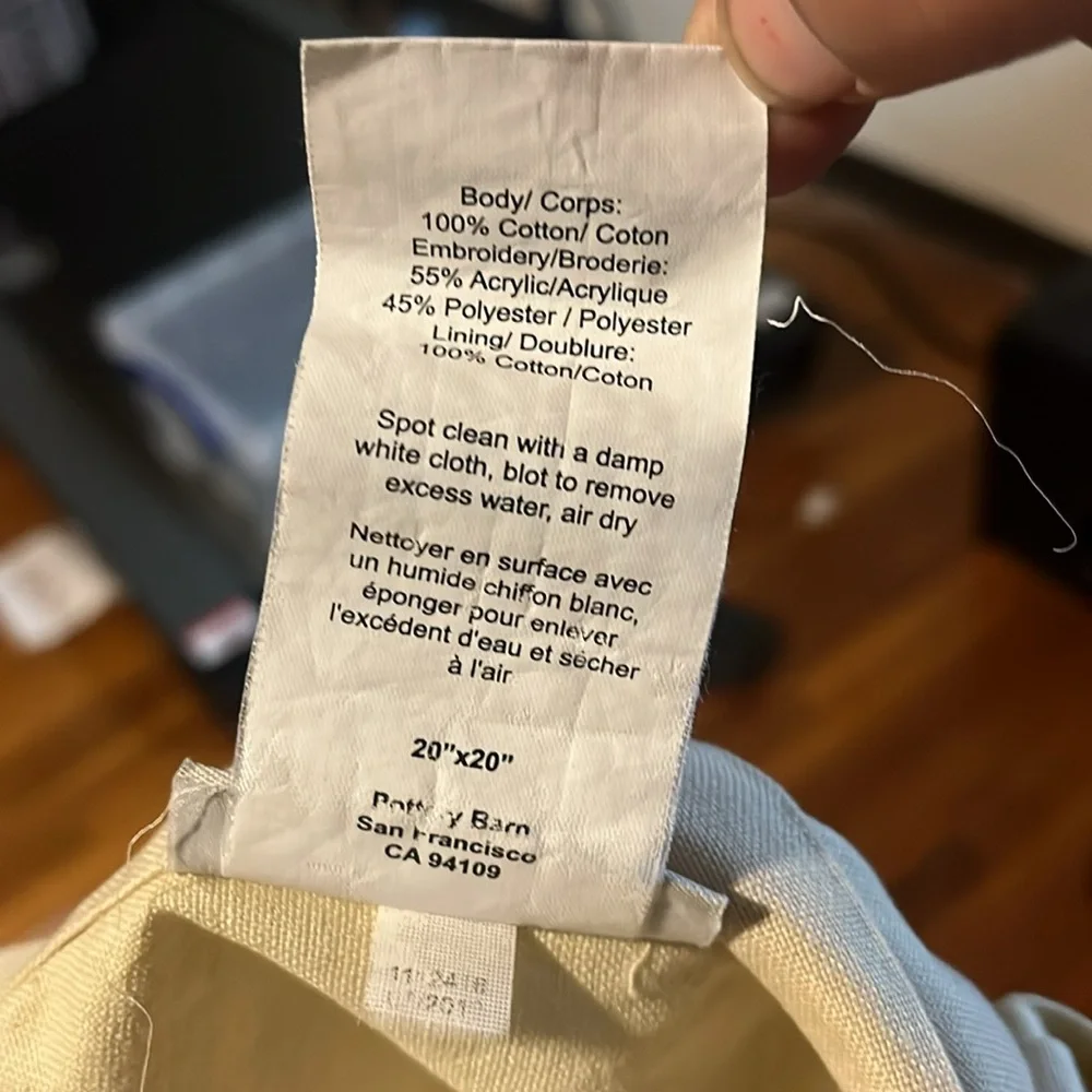 Pottery Barn beaded embroidered pillowcase - Picture 6 of 6